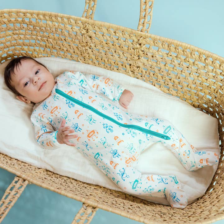 tutina con piede «Robby the Robot» per la vendita all'ingrosso da parte di Norani Baby