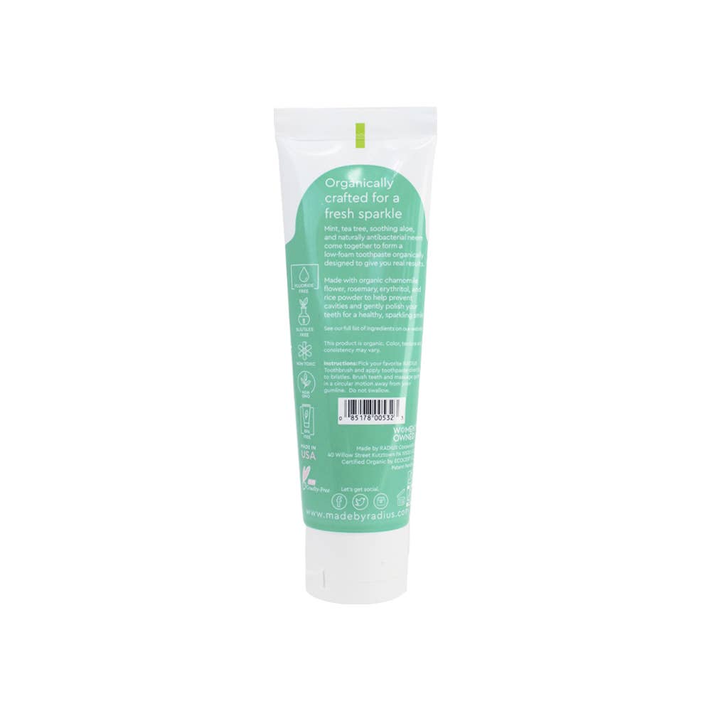 RADIUS - Wholesale Toothpaste - USDA Organic Mint Aloe Neem Toothpaste, 3oz2