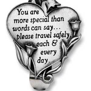 Abbey & CA Gift - Wholesale Car Decorative Charm - Unisex - You Are More Special Heart Visor Clip