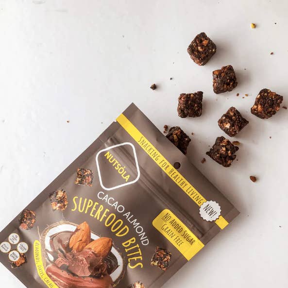 NUTSÓLA - Wholesale Snack Bar - Cacao Almond Superfood Bites2