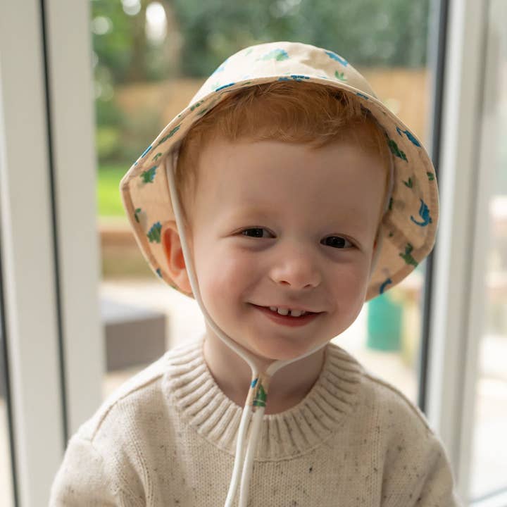 Ziggle Baby - Wholesale Bucket Hat - Kids - Blue/Green Dinos Sun Hat