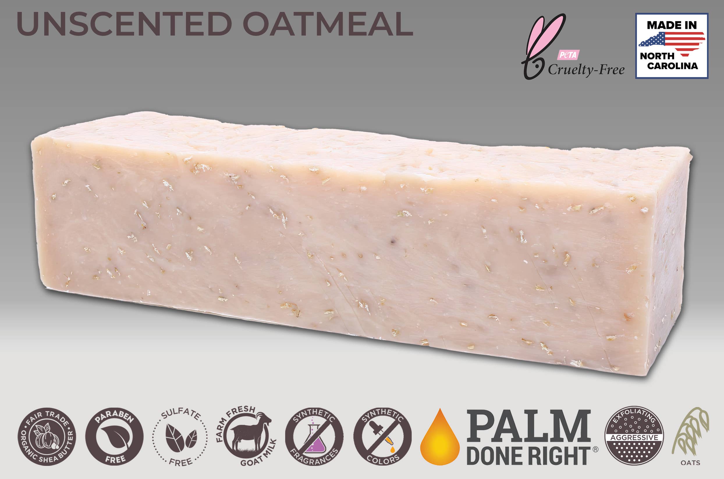 Adams Handmade Soap - Wholesale Bar Soap - Unscented Oatmeal Goat Milk Soap1