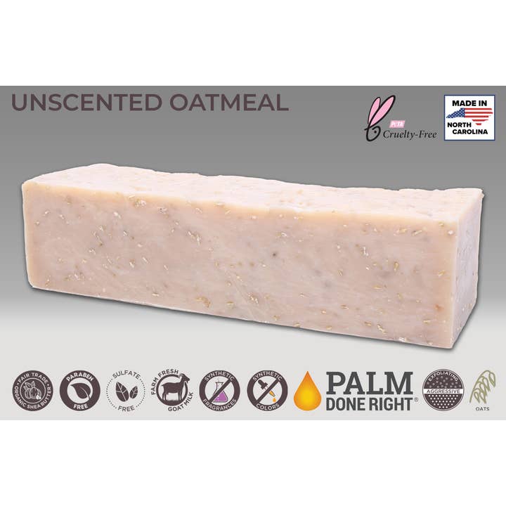 Adams Handmade Soap - Wholesale Bar Soap - Unscented Oatmeal Goat Milk Soap1