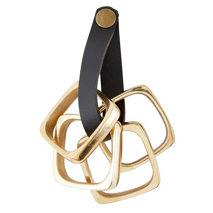 Santa Barbara Design Studio by Creative Brands - Wholesale Napkin Ring - Square Brass Napkin Rings - Set of 4