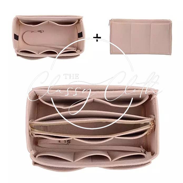 The Classy Cloth WS - Wholesale Purse/Bag Accessory - Women's - Tote Bag Purse Organizer Insert - Light Peach RTS8