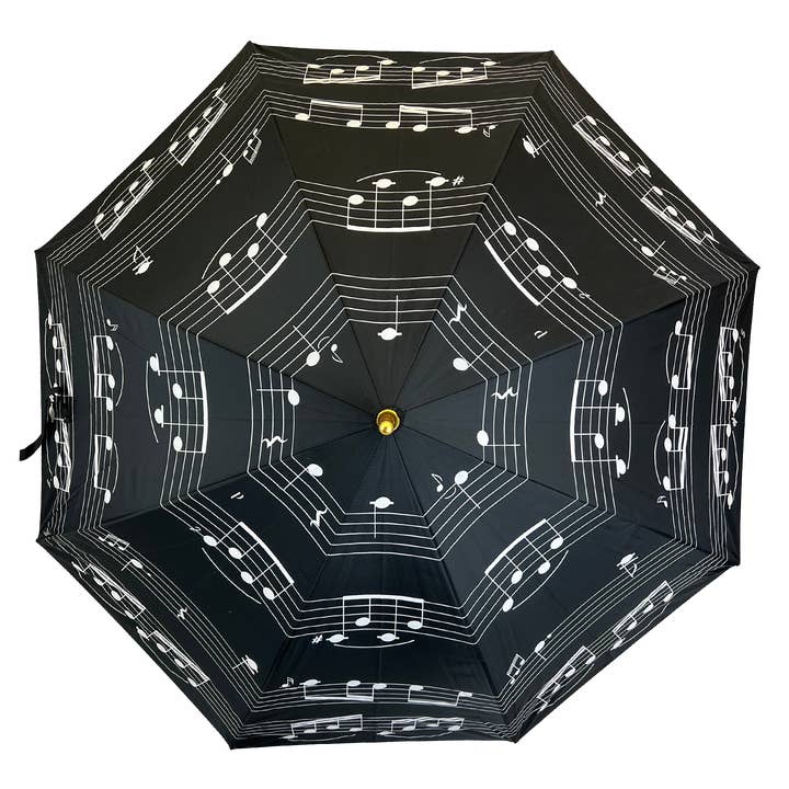 Black Music Notes Stick Umbrella - LRWP877/BM for wholesale on Faire