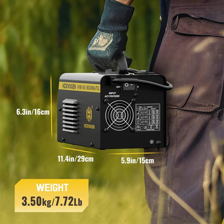 American Smart - Wholesale Kitchen Appliance - HZXVOGEN HVM140 3 in 1 Semi-Automatic Inverter Mig Welding Machine MMA/Gasless MIG/Lift TIG IGBT Non Gas Welder Synergy Tool4