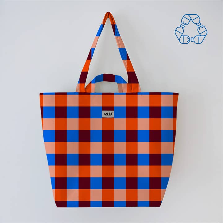 Borsa con manici quadri VICHY Colore per la vendita all'ingrosso da parte di Lori Barcelona