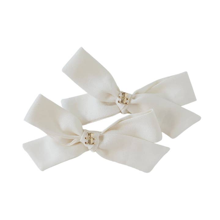 Ivory Teddy Bear Pigtail Set for wholesale by Bebe Theory