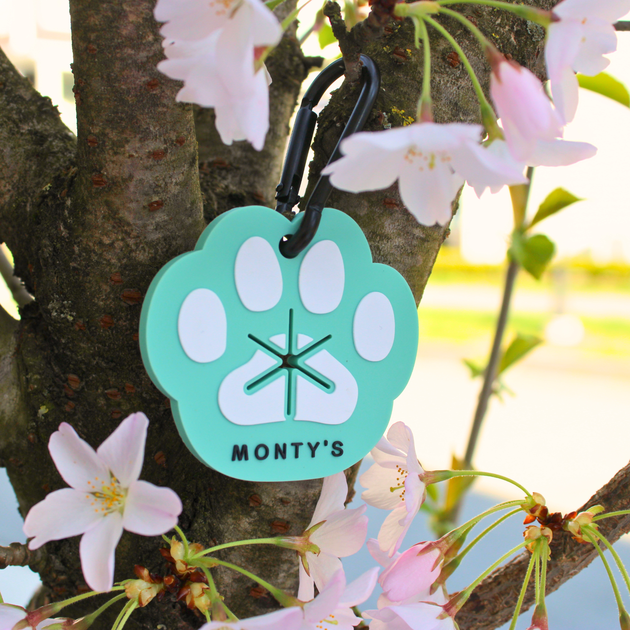 Monty's Bags - Wholesale Pet Poop Bag Dispenser - Silicone Used Poop Bag Handsfree Holder - Paw Print17