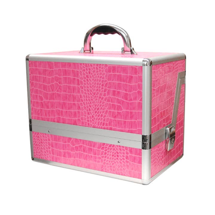 Compact Beauty Organizer / Pink Alligator for wholesale by TZ Case