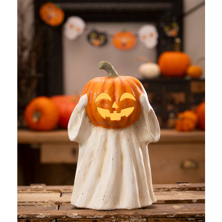 Bethany Lowe Designs - Wholesale Decorative Figurine - Ghost Jack O'lantern3