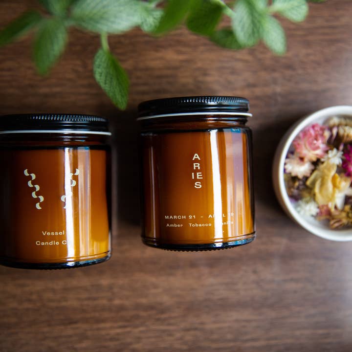 Vessel Candle Co - Wholesale Jar/Filled Candle - Aries Zodiac Candle4
