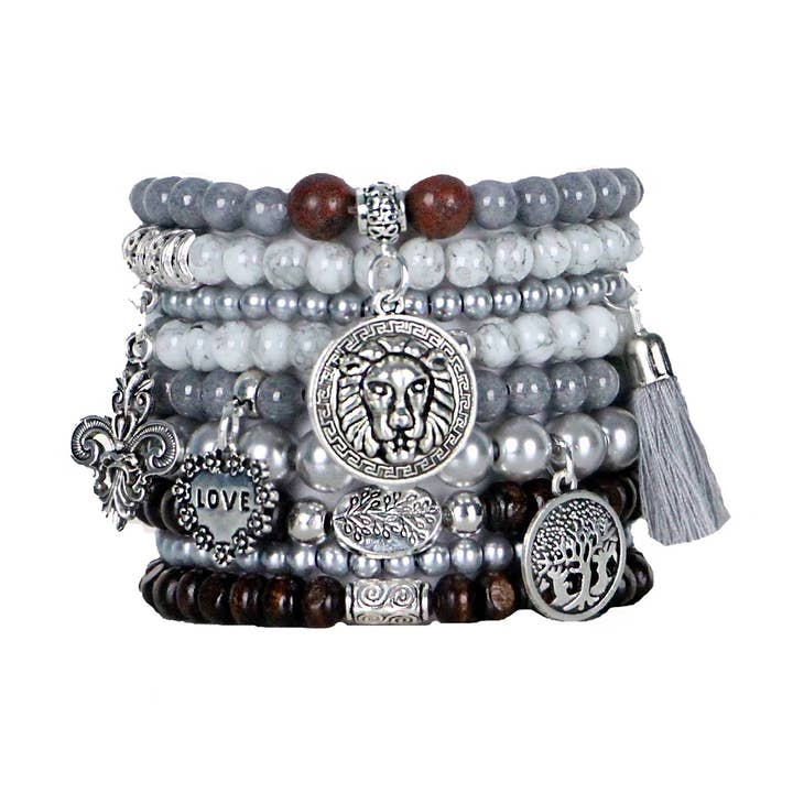 Handgjorda pärlarmband i neutrala färger för wholesale av Bohemian Bracelets