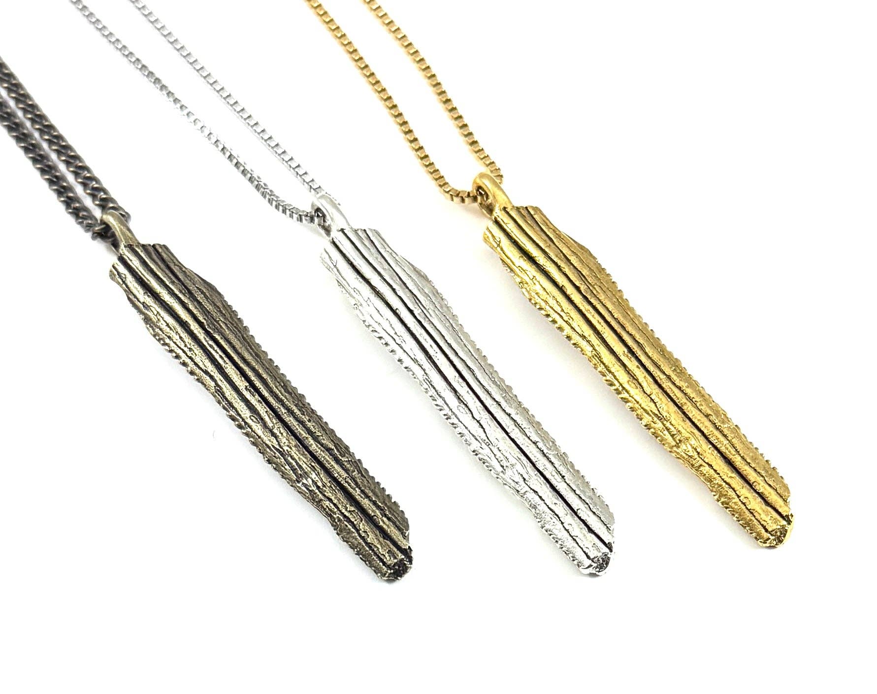 Crunchy Diva Designs – wholesale Pendant/charm necklace – Organic Casting Collection - Fossilized Long Ray Tail Necklace1