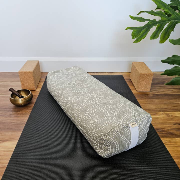 Yoga bolster printed cotton - Canadian made for wholesale by Amma Thérapie