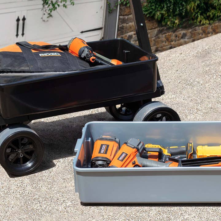 Plastic Stackable Storage Bins/Tubs - 2.5 cu.ft (Pack of 2) for wholesale by Mighty Max Cart