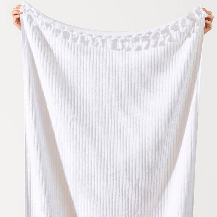 Kikoya - Vente Serviettes de bain - Serviettes Blanches Cizgi Maison de Ferme Métier à Tisser à la Main Bain Hôtel Turc3