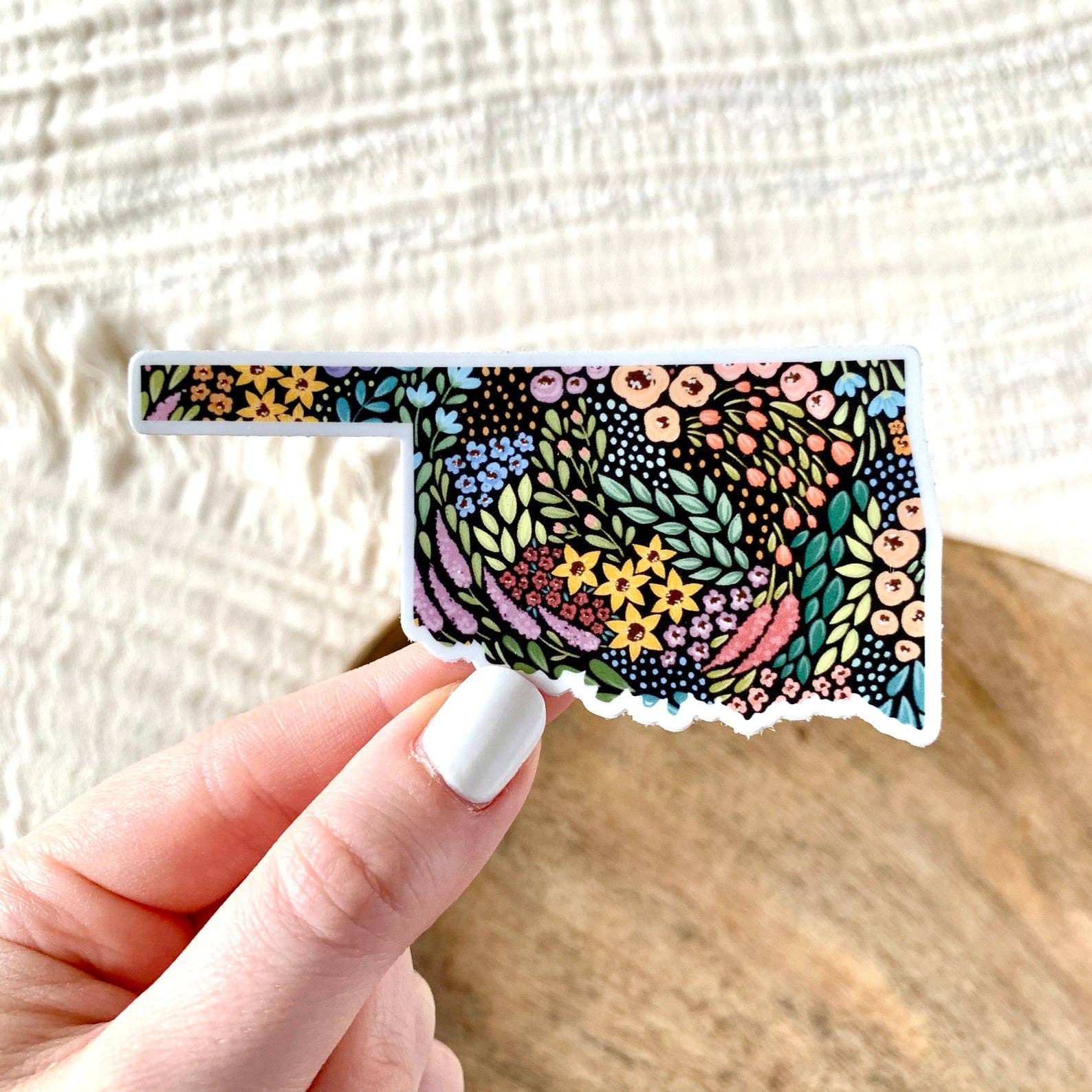 Elyse Breanne Design - Wholesale Sticker - Oklahoma 3.5x3in. Floral State Sticker6