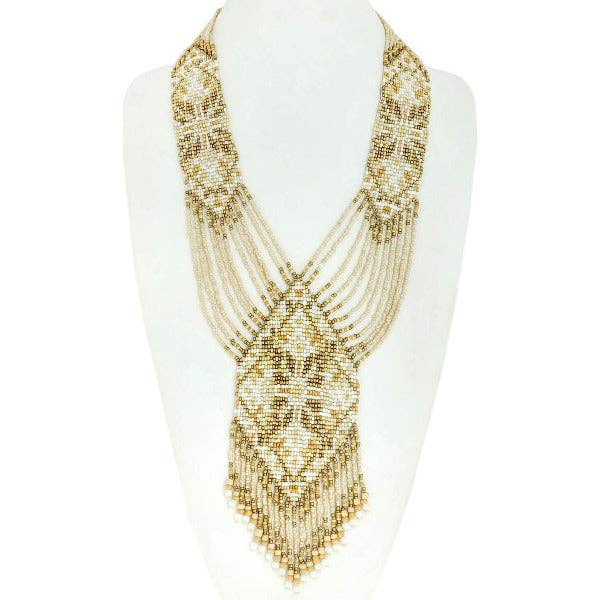 Ivory Nordic Beaded Necklace for wholesale by Eeyou Istchee Clothing Co.