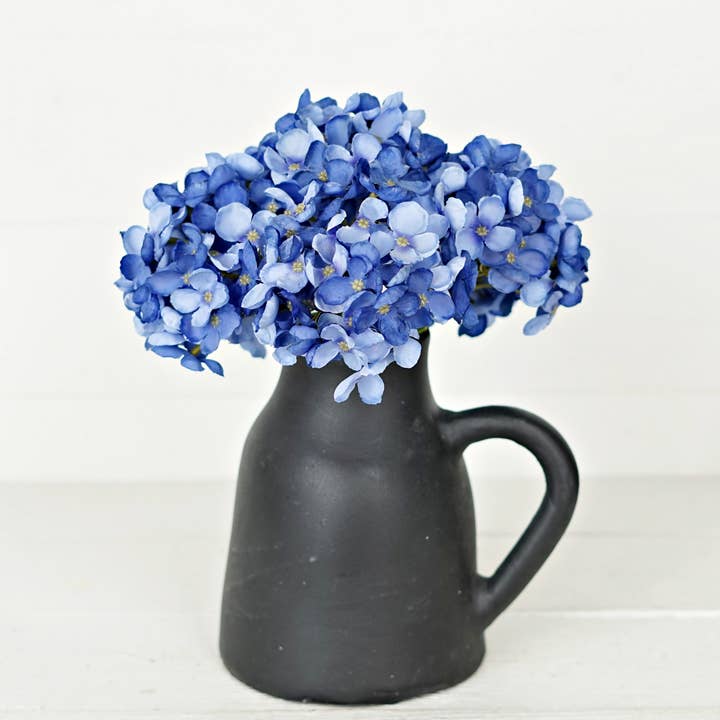 Holiday Depot Inc. - Wholesale Artificial Flowers - 35330- 13inLx5inD English Hydrangea Stem-Blue6