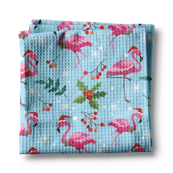 Flamingo Beach Christmas Kitchen Towel Waffle Weave Gift and other Purchase Wholesale flamingo candles. Free Returns & Net 60 Terms on Faire trending on Faire.