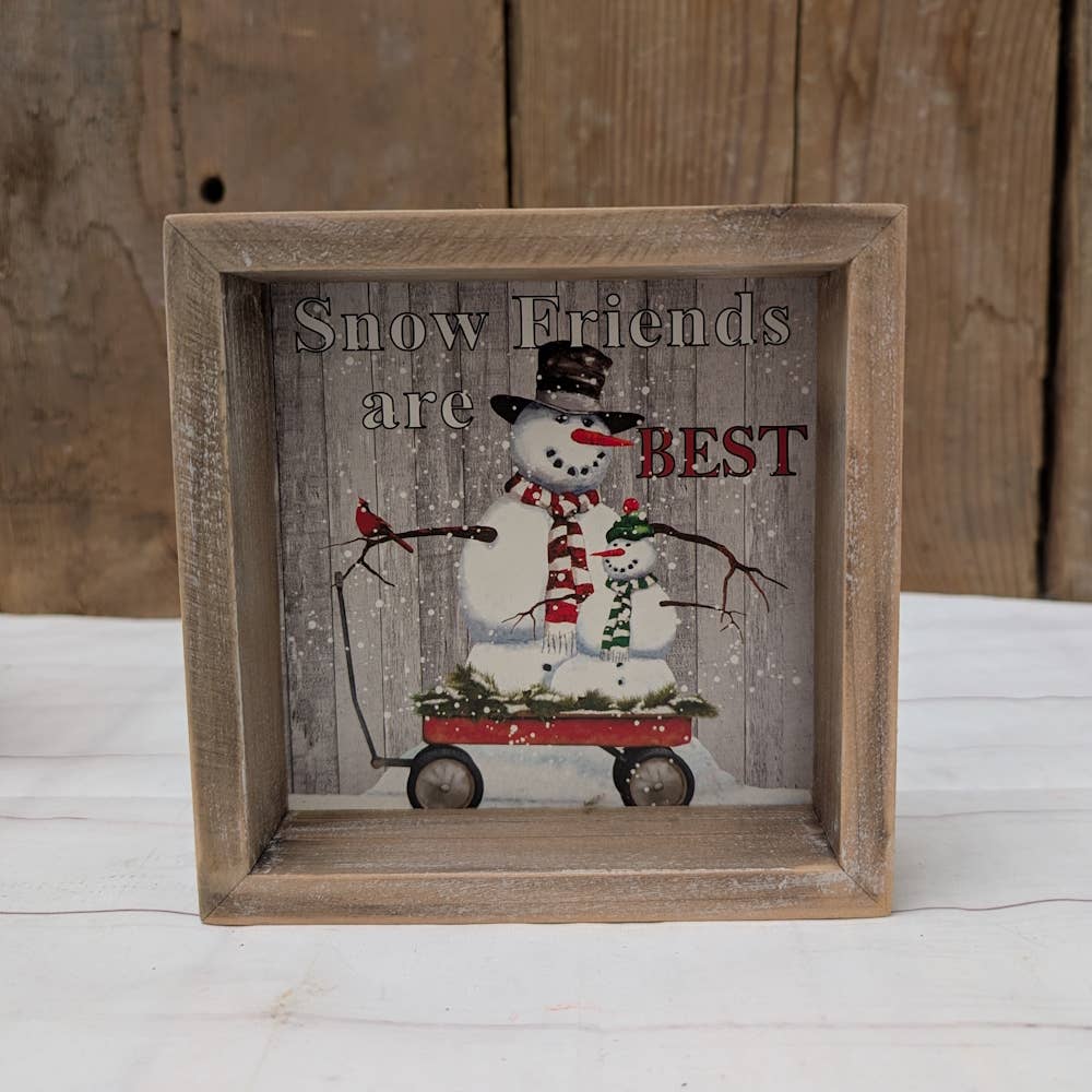 A.T. Imports - Wholesale Christmas Decoration - Snowman Shadow Boxes0