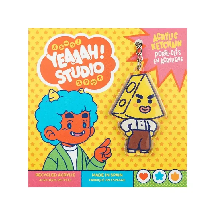 Yeaaah! Studio - Wholesale Keychain - Unisex - "Cheese" keychain in recycled acrylic2