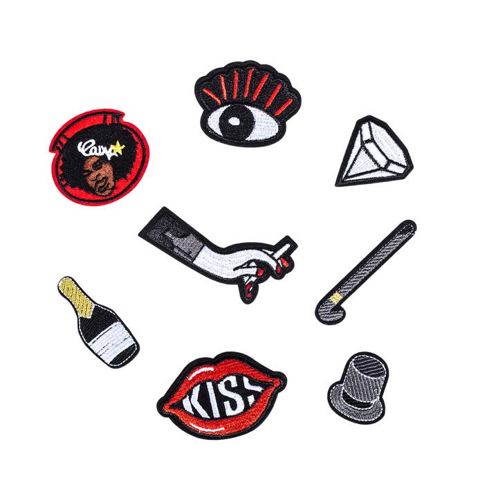 CARALI / MYC Paris - Wholesale Patch - Set of Iron-On Patches (8 Pieces) - Theme: Vintage2