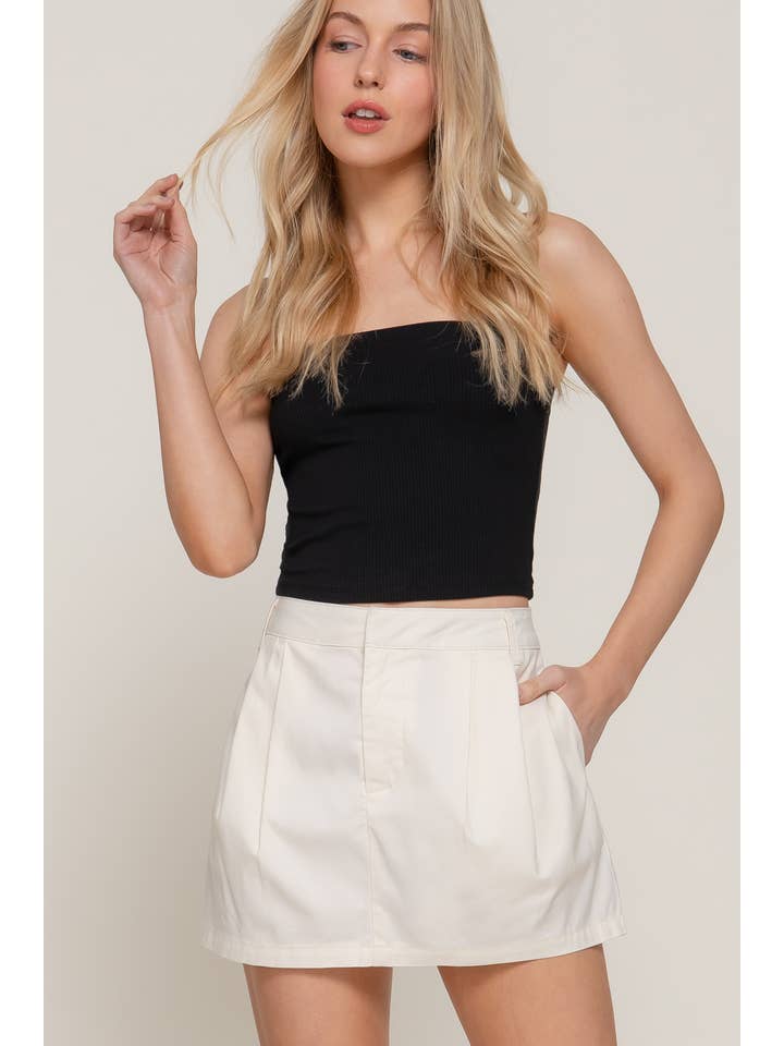 Active Basic | Active USA - Wholesale Skort - Women's - Mid Waist with Belt Loops Pleated Mini Skirt