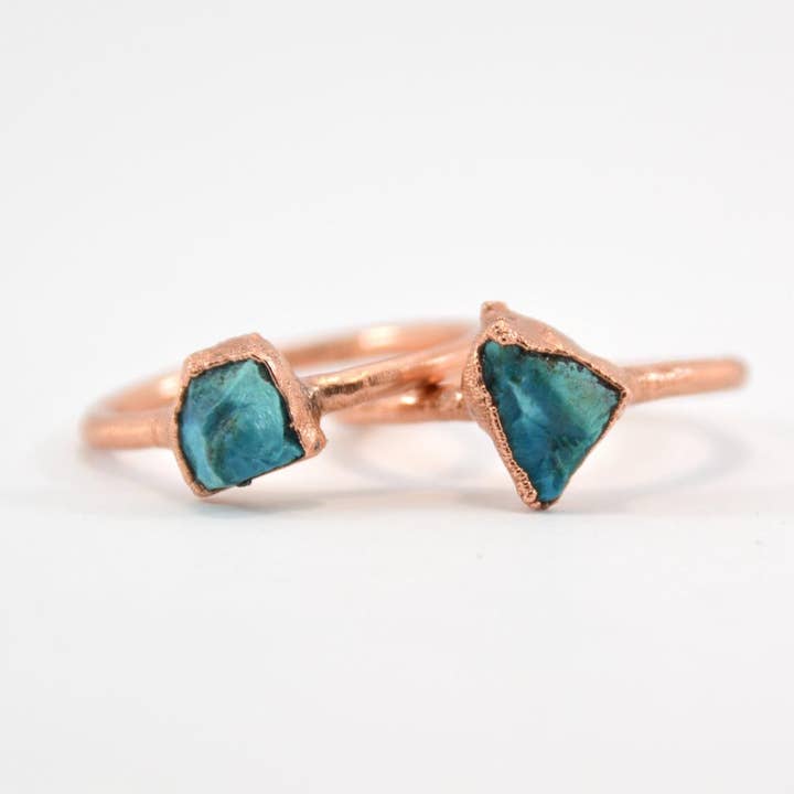 Roher Türkis-Kupfer-Ring | Türkis-Ring | Dez für den Großhandel von Daddy Daughter Jewelry