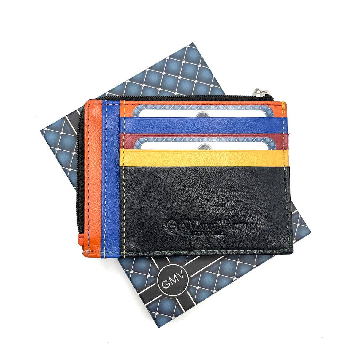 Black Multi Genuine leather wallet, Brand GMV, art. GMV80-11 for wholesale on Faire1
