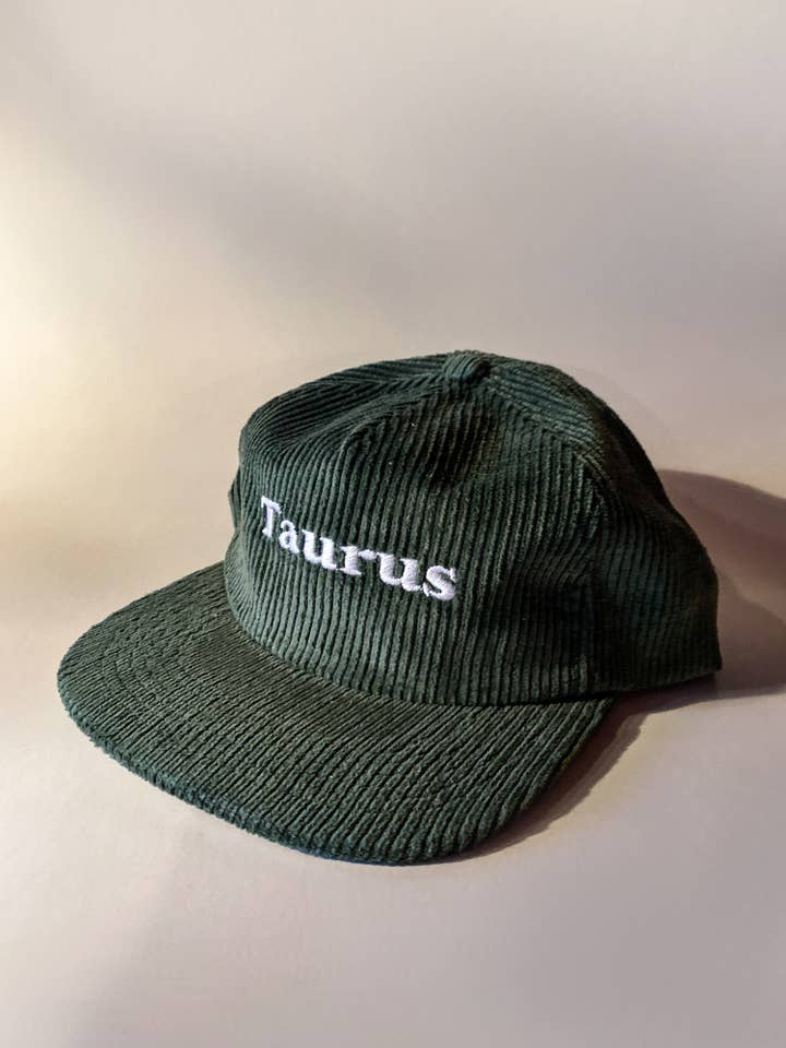 'TAURUS' VERVAAGDE CORDUROY DIERENRIEMHOED voor wholesale door Don’t Blow It Co. | Apparel, Novelty, Spiritual