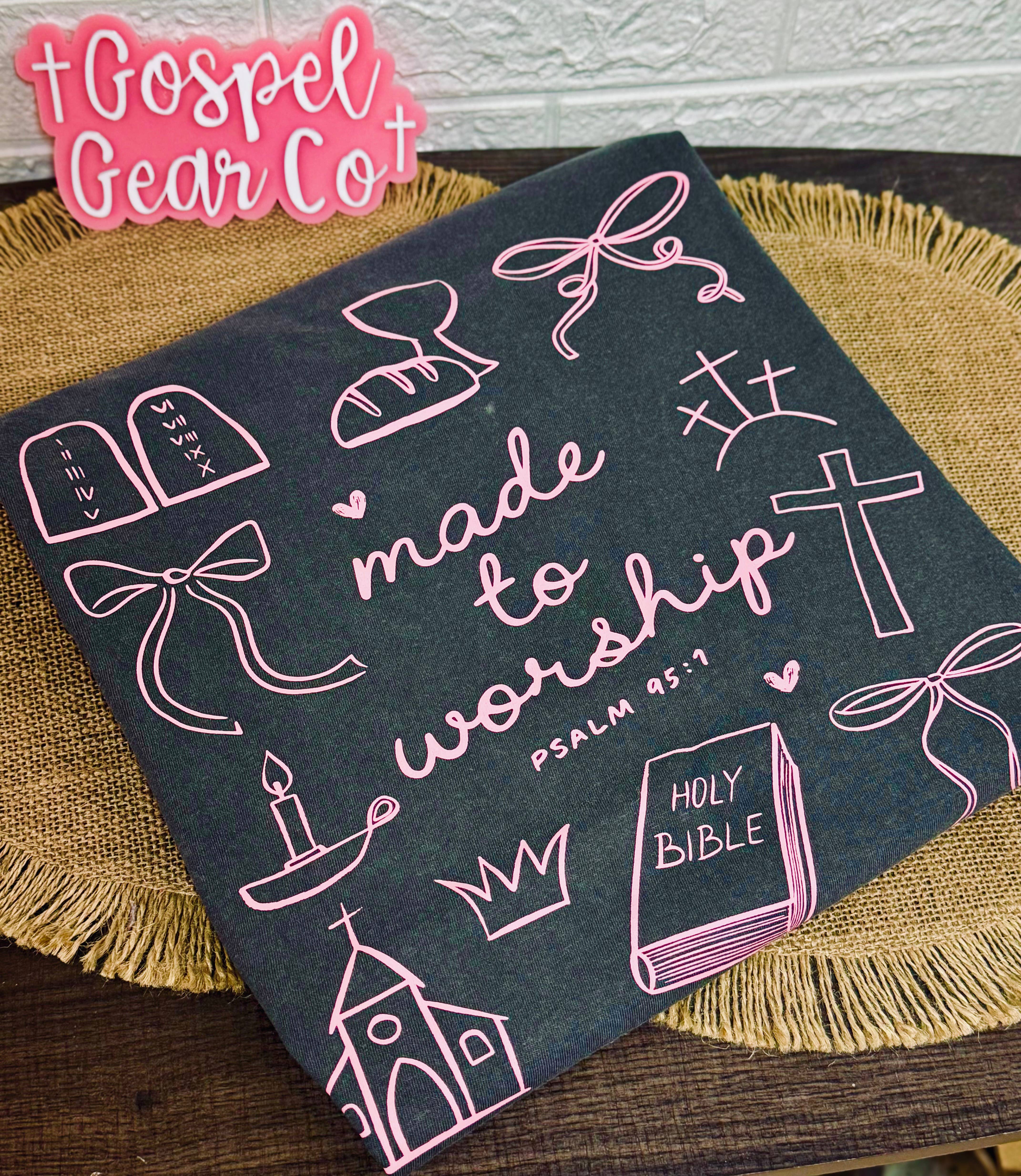 Gospel Gear Co – T-shirt estampada - Mulher por atacado – Camiseta Gráfica Feita para Adorar0