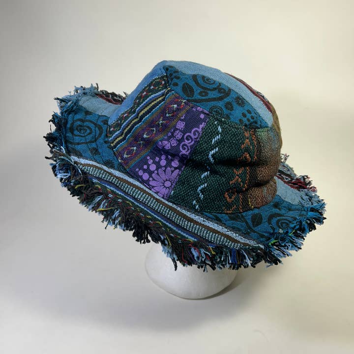 Foot Path Trading Co - Wholesale Bucket Hat - Women's - Long Brim Hat for Women and Men - Overdye Patchwork Colors5