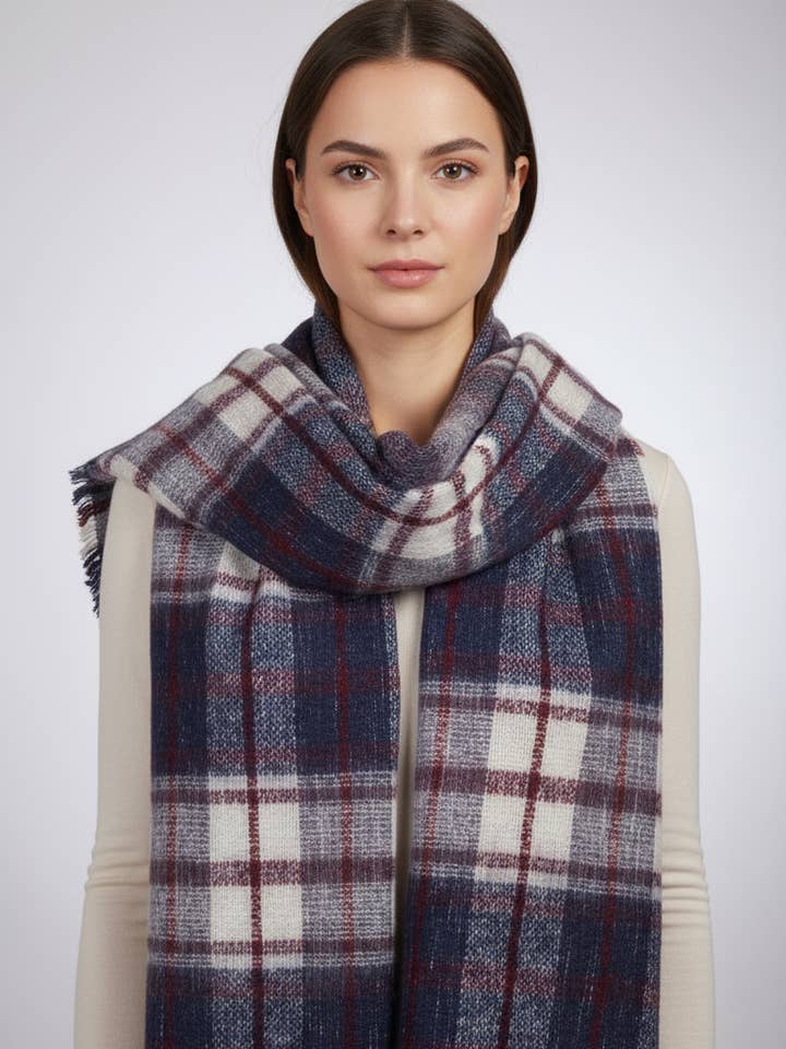 SK-04 Varmt Plaid Sjælevarmer med Frynser for engroshandel hos FAME GREECE