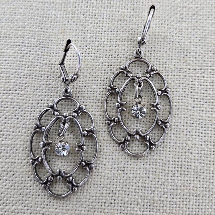 Boucle d'oreille victorienne 1004-STM-SP pour la vente par Sadie Green's Jewelry