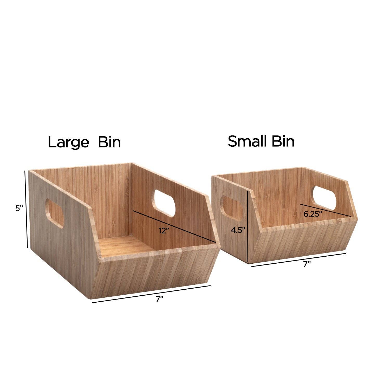 MobileVision - Wholesale Kitchen storage/organiser - Bamboo Storage Bins 2PC Set1