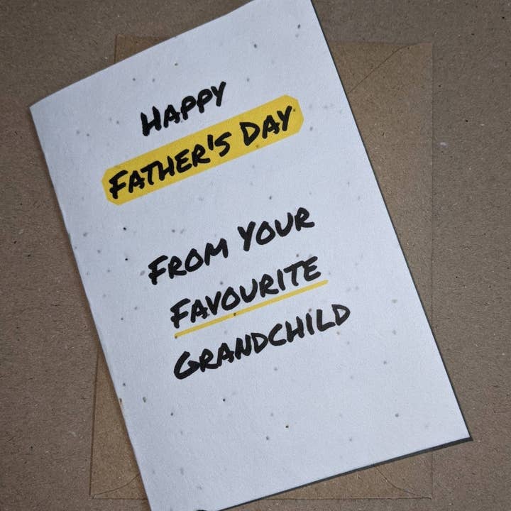 Eco friendly Plantable Father's Day card. Grandad Father's D for wholesale by BeeEco Friendly
