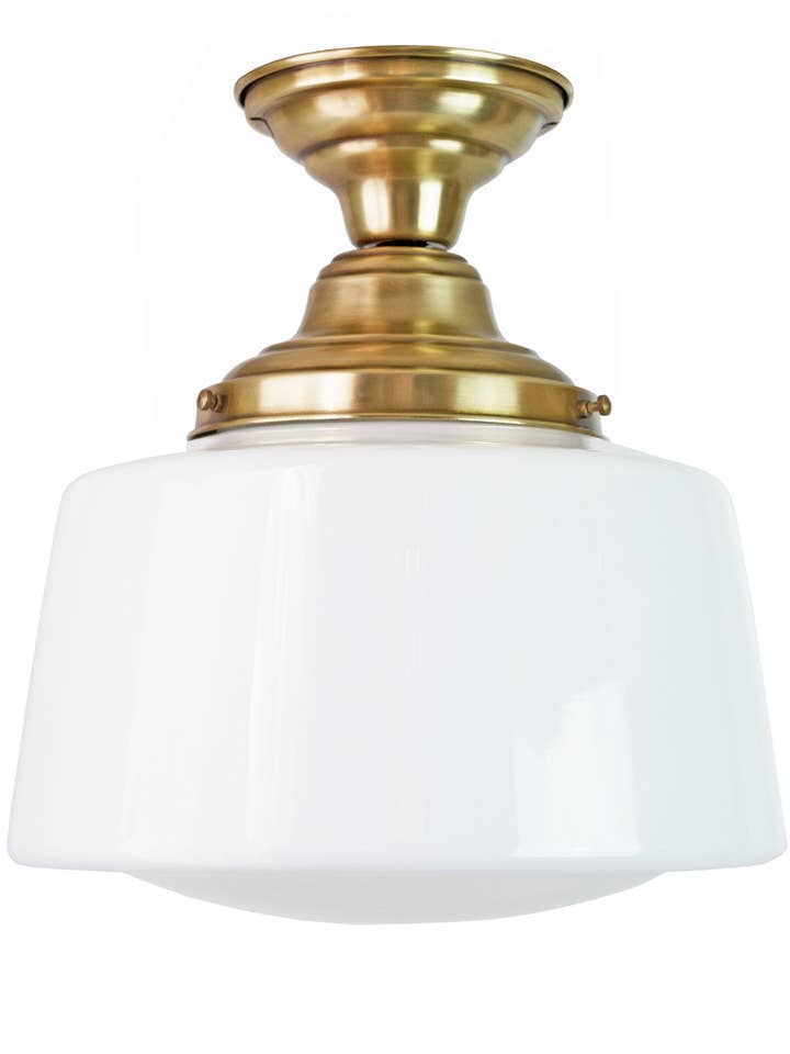 Drum Schoolhouse Ceiling Fixture, 12" for wholesale by Fox Mill Lighting & Supply Co.