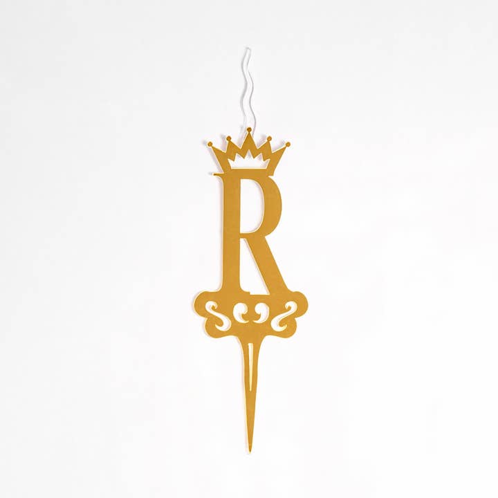 Food Safe Cake Topper LETTER 'R' Acrylic Cake Topper Candle - Cake Candles for Birthday, Anniversary Decoration, Family Baking Reunions, Theme Party Cake Decorating Supplies for wholesale by Food safe Cake Topper