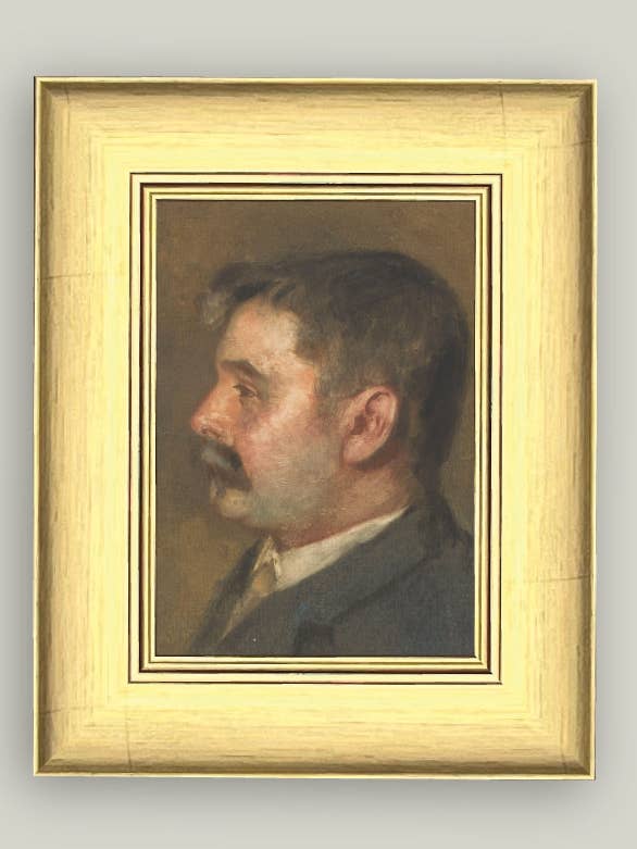 Portrait of a Man Framed Antique Art for wholesale by Petal Lane Home