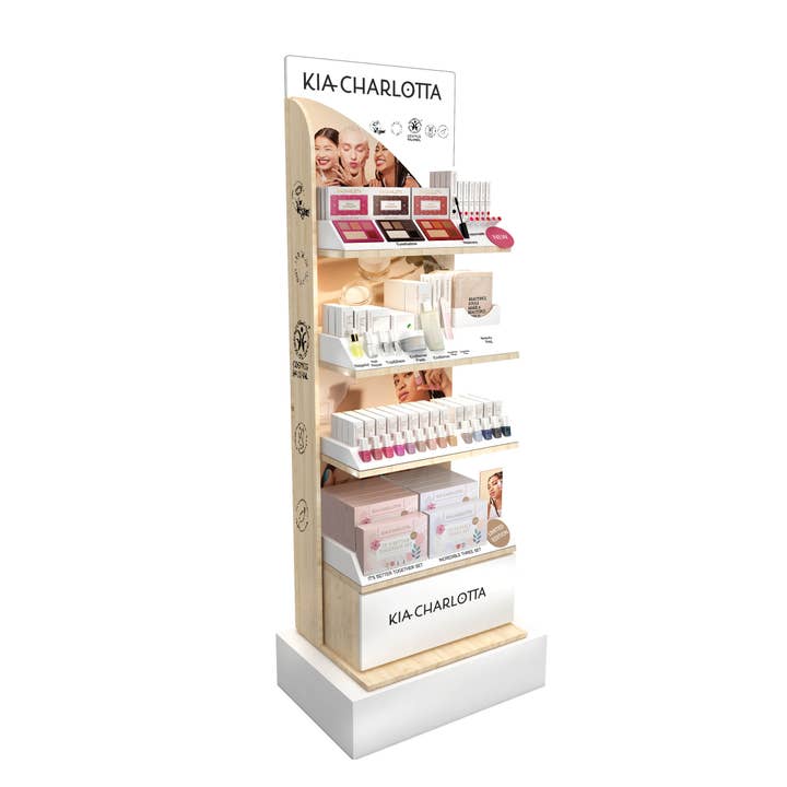 Kia-Charlotta - Wholesale Retailer Sample - Beauty & Wellness - Restocking floor display: 14 x basic colors