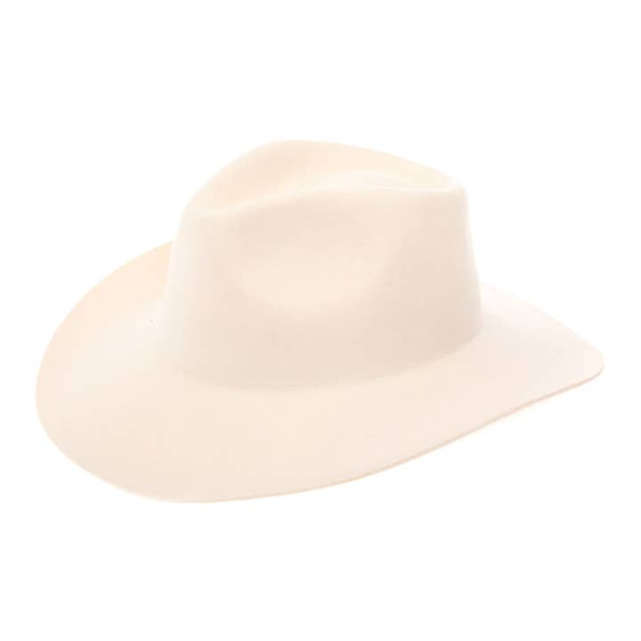 AdornWise - Wholesale Fedora - Women's - Wool Rancher Hat - 100% Australian Wool, Teardrop Crown