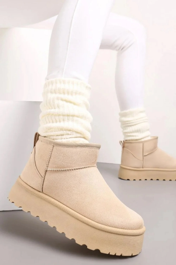 No Doubt Shoes - Wholesale Booties - Women's - Women's Ultra Mini Platform Faux Fur Lined Ankle Boots9