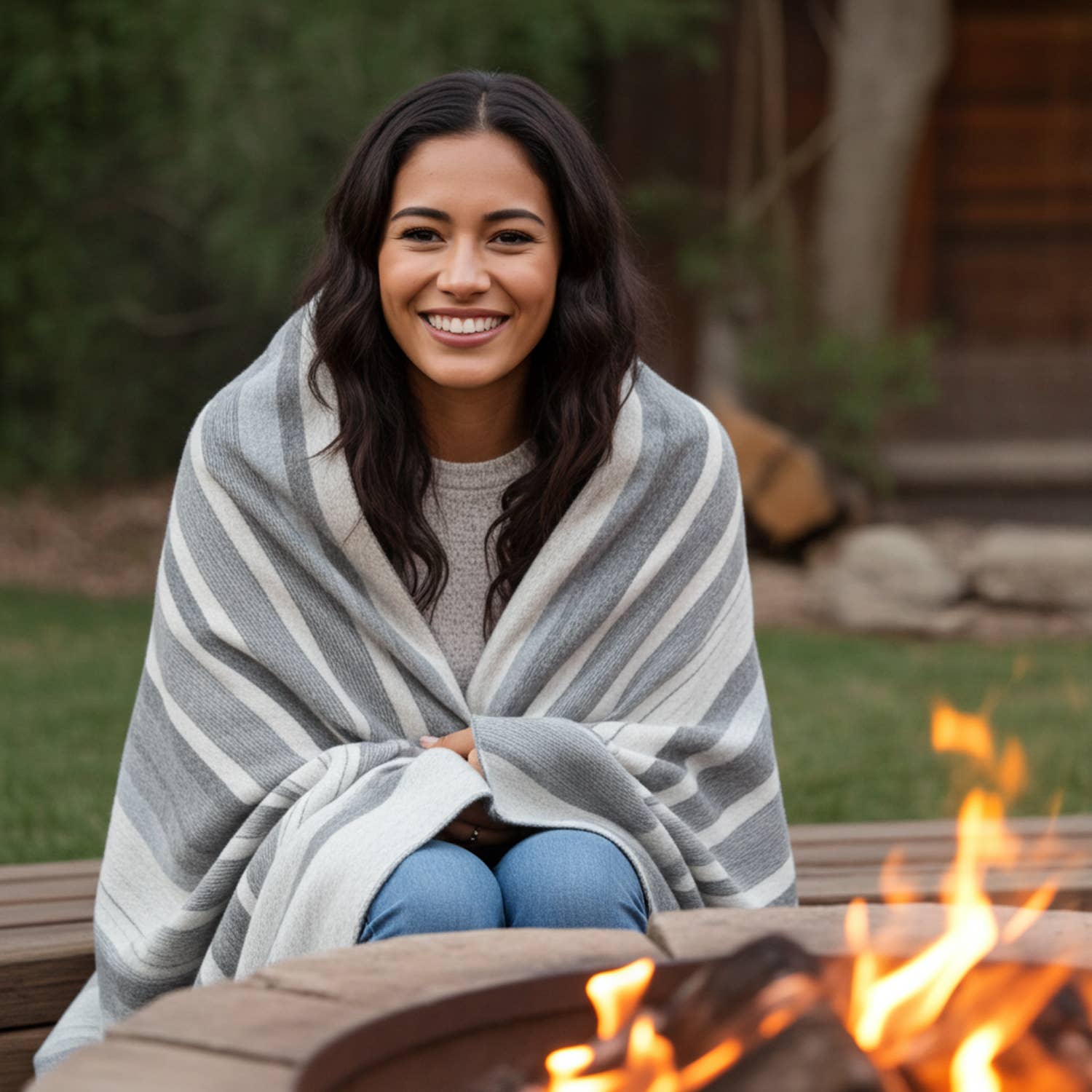 Shupaca Alpaca – wholesale Throw blanket – Alpaca Throw - Vanilla Bean1