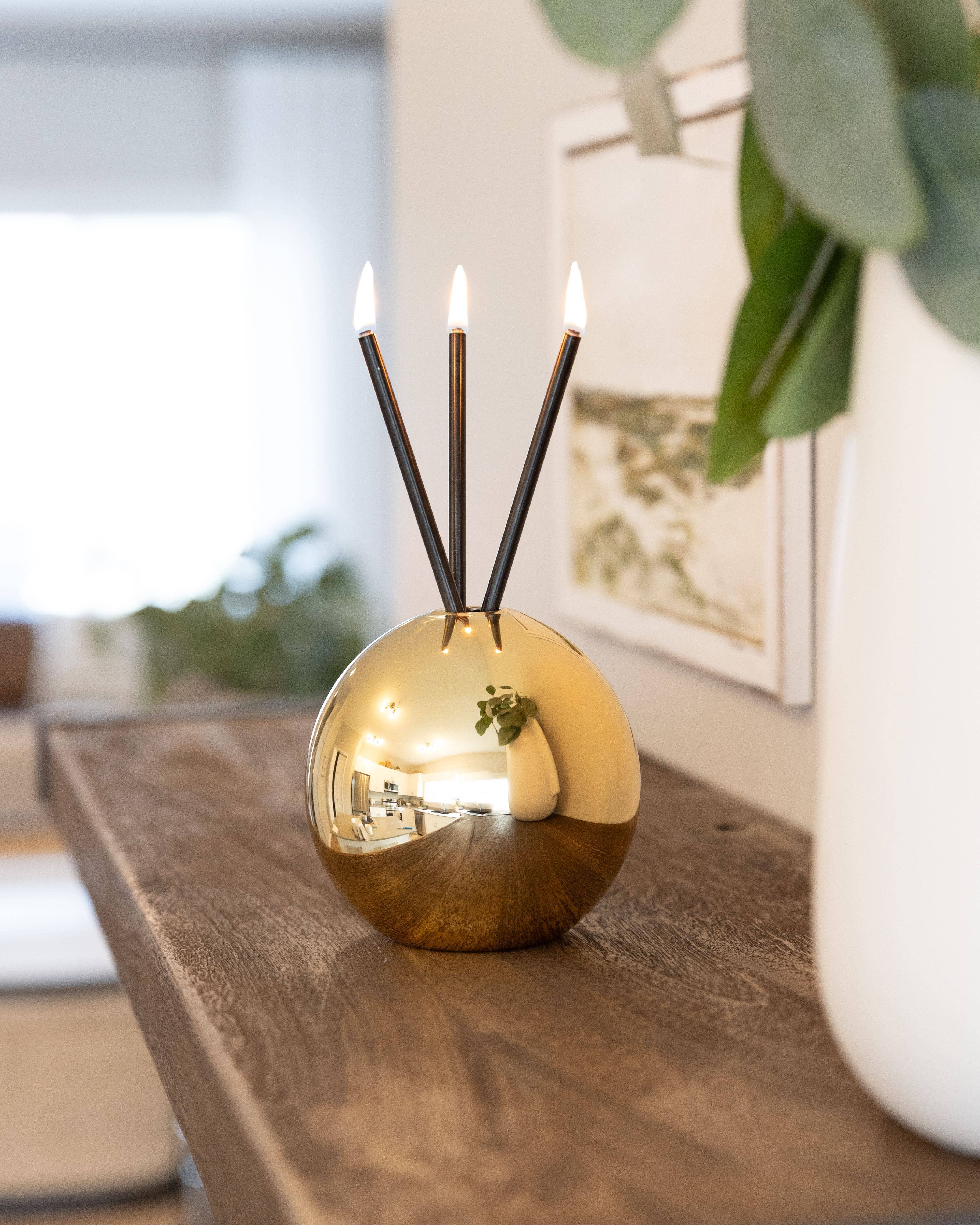 Everlasting Candle - Wholesale Vase - Neva Vase, Gold Metallic [Case of 6]2