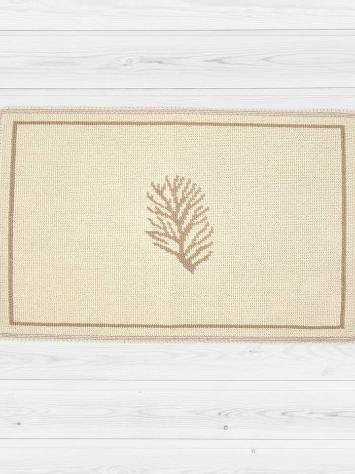 Oceana Beige 19.5" x 31.1" Classic Woven Rug for wholesale by Antiochia