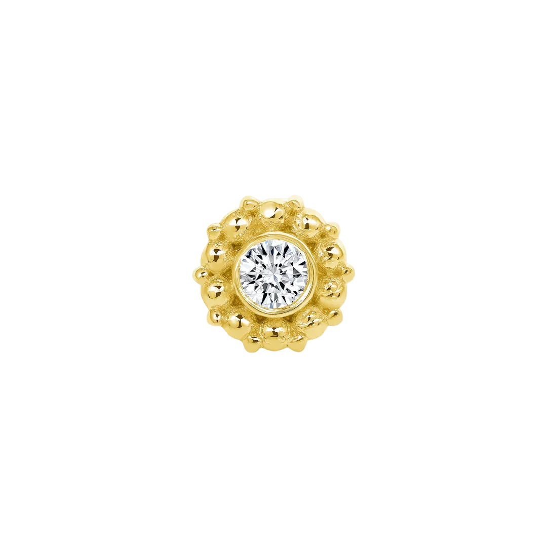 Piercing-zone - Wholesale Single Earring - Serena – 14K/18K Gold Gemstone Threadless End1