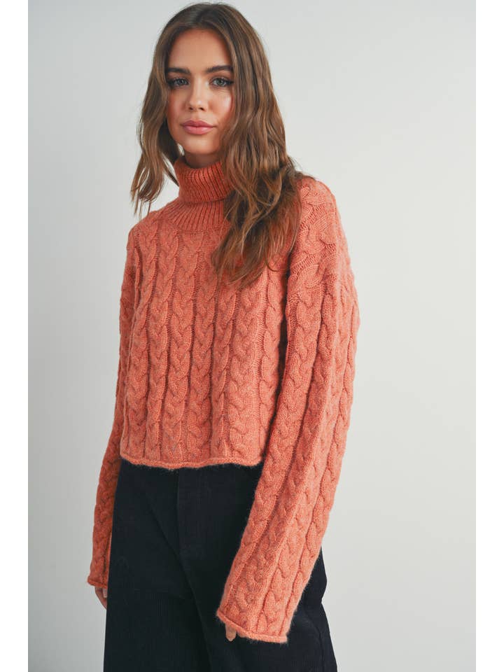 BUTTERMELON - Wholesale Knitted jumper – Women′s - Thick Braid With Turtle Neck Long-Sleeve Sweater - BMW716814